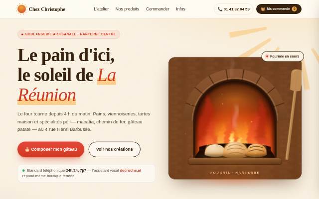 Thème Fournil — site de boulangerie-pâtisserie