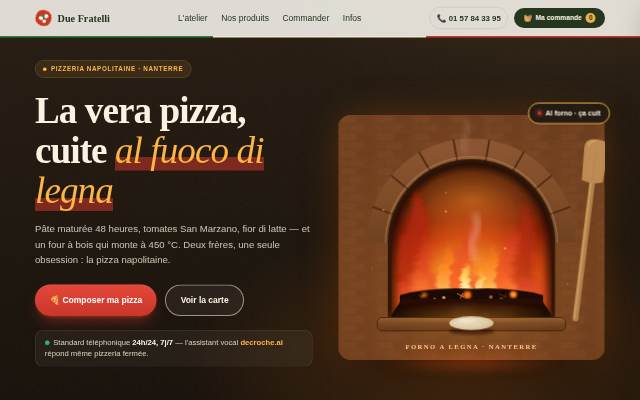 Thème Trattoria — site de pizzeria